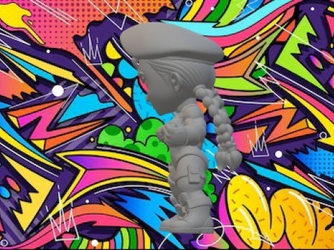 Камми уличный боец 3D Принт Модель