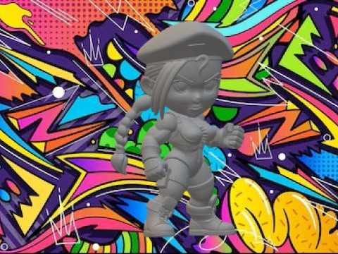 Камми уличный боец 3D Принт Модель