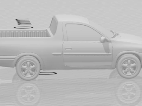 Chevrolet corsa pick up 3D Print Model