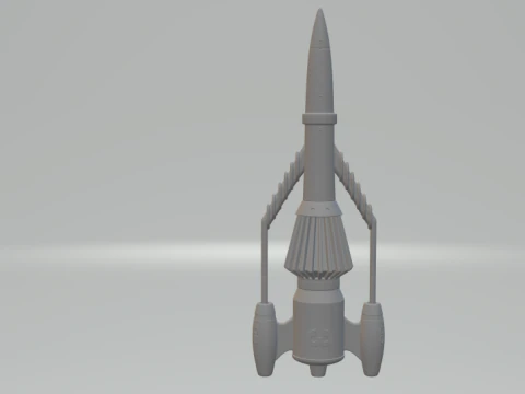 1650 का थंडरबर्ड्स 3 स्केल 3D प्रिंट मॉडल