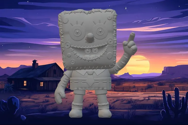 Spongebob-Craftcore 3D Print Model .c4d .max .obj .3ds .fbx .stl .blend