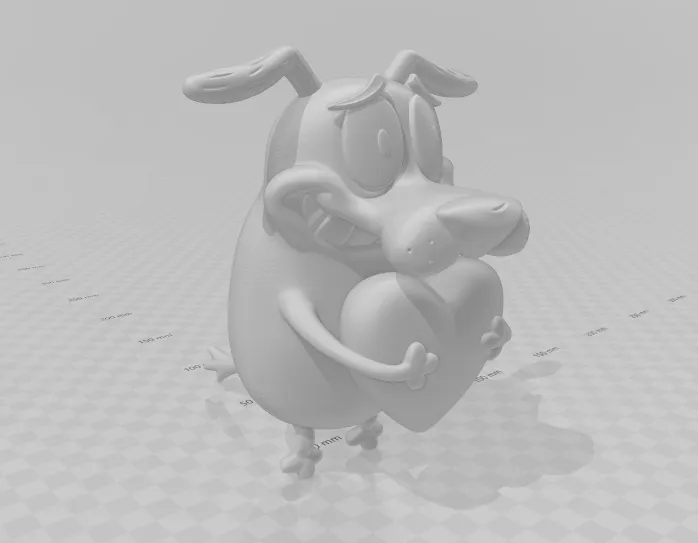 Courage the Cowardly Dog 3D Print Model .c4d .max .obj .3ds .fbx .stl .blend