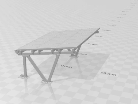 1-64 Carport Garage Autoschuilplaats voor gegoten Diorama-modellen 3D printmodel