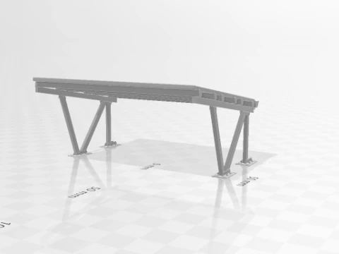 1-64 Carport Garage Car Shelter for Diorama Diecast Models 3D Print Model