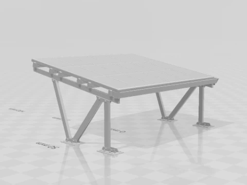 1-64 Carport Garage Car Shelter for Diorama Diecast Models 3D Print Model