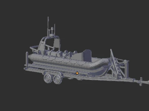 Trailer and boat 3D Принт Модель