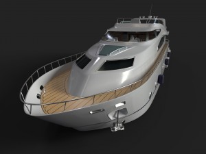 luxury yacht 3D Model