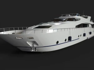 luxury yacht 3D Model