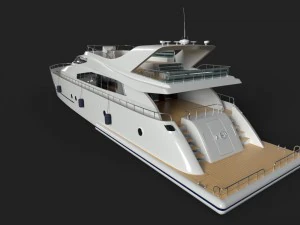 luxury yacht 3D Model