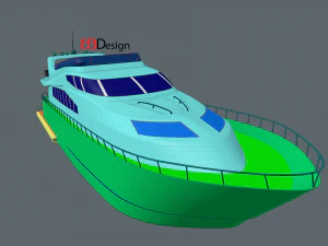 luxury yacht 3D Model