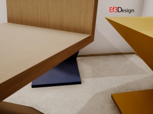 zigzag chair by gerrit thomas rietveld 3D 模型