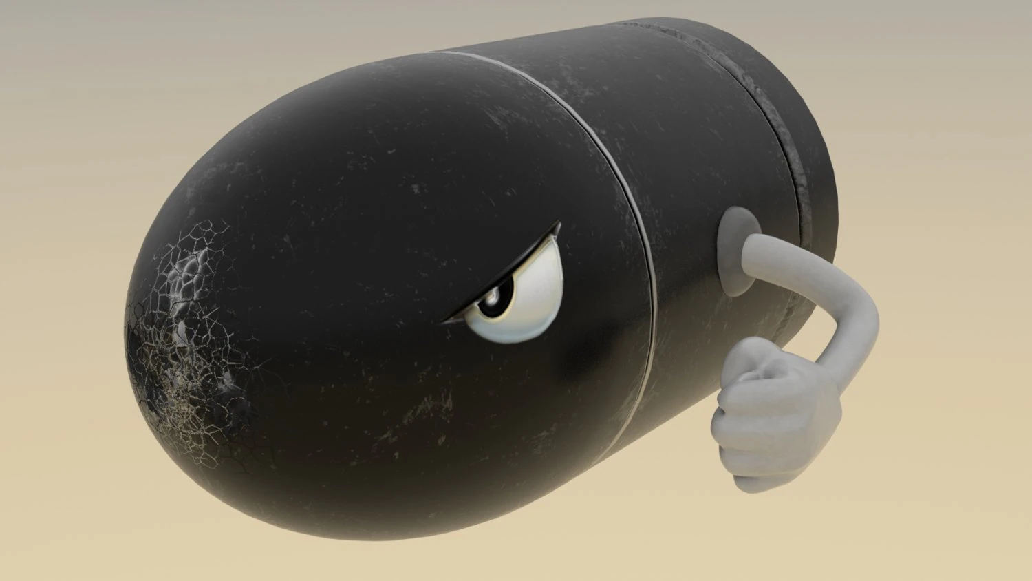 super mario bullet bill 3D Model .c4d .max .obj .3ds .fbx .stl .blend 