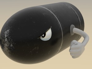 super mario bullet bill 3D Model