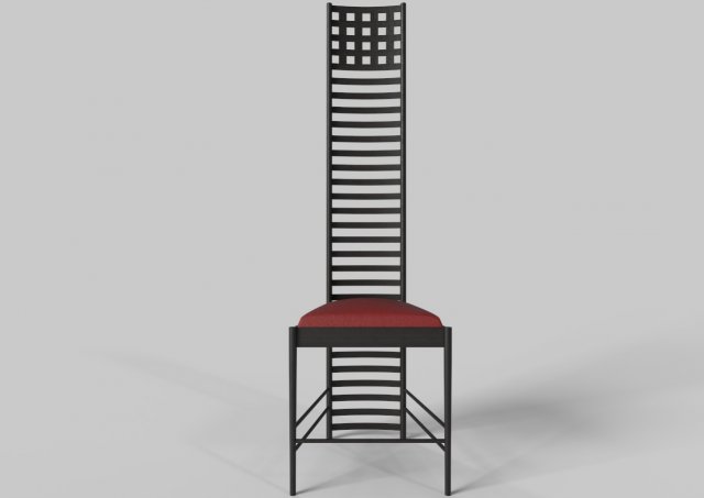 Hill House Chair by Charles Rennie Mackintosh 3DModell in