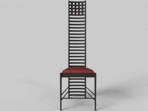 Cadeira Hill House de Charles Rennie Mackintosh Modelo 3D