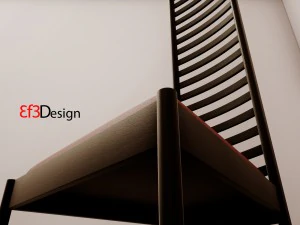 silla de la casa de la colina de charles rennie mackintosh Modelo 3D