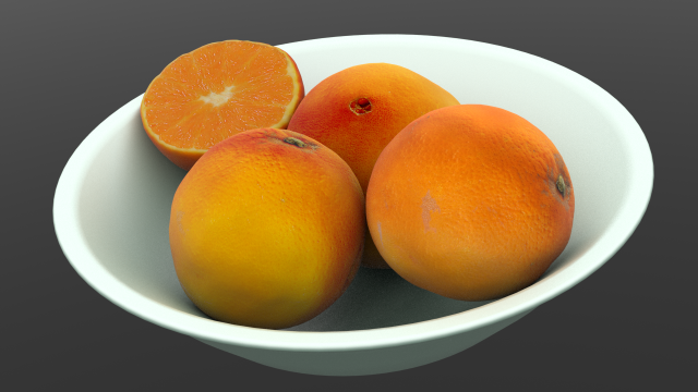 oranges basket 3D Model .c4d .max .obj .3ds .fbx .stl .blend 