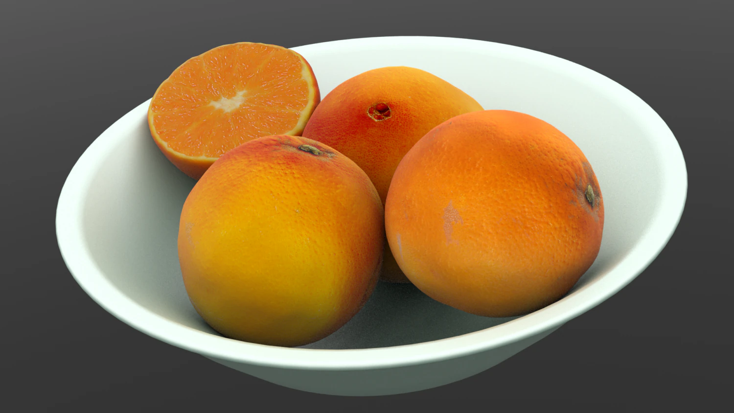 oranges basket 3D Model .c4d .max .obj .3ds .fbx .stl .blend 