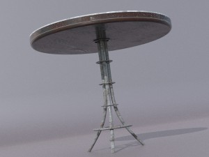 old scratchy table 3D 模型