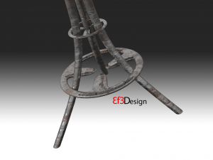 old scratchy table 3D 模型