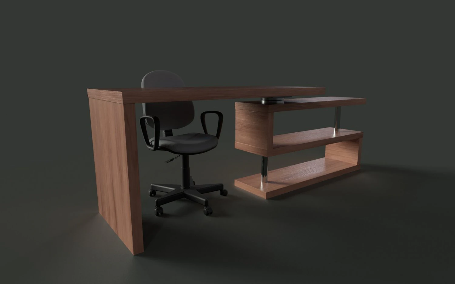 office desk and chair 3D Model .c4d .max .obj .3ds .fbx .stl .blend