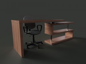 office desk and chair 3D Model
