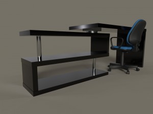 office desk and chair 3D Model