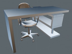 office desk and chair 3D Model