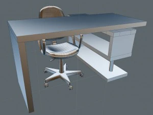 office desk and chair 3D Model