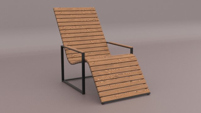 garden sun chair 3D-Modell .c4d .max .obj .3ds .fbx .stl .blend 