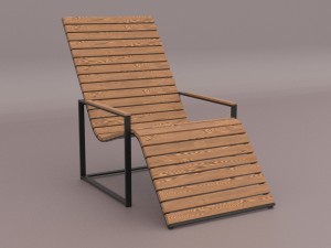 garden sun chair 3D Model