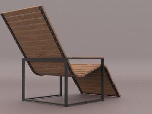garden sun chair 3D-Modell