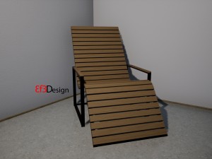 garden sun chair 3D-Modell