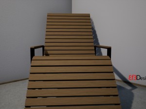 garden sun chair 3D-Modell