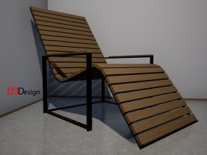 garden sun chair 3D-Modell