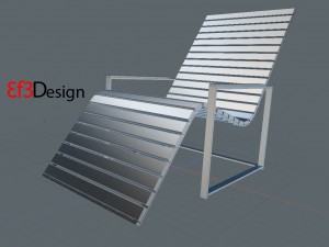 garden sun chair 3D-Modell