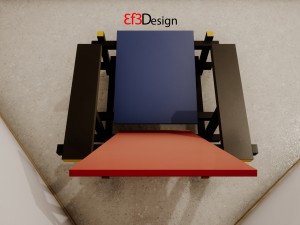 red and blue chair by gerrit thomas rietveld Modelo 3D