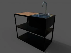 garden kitchen sink 3D Model