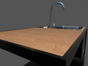 garden kitchen sink 3D Model
