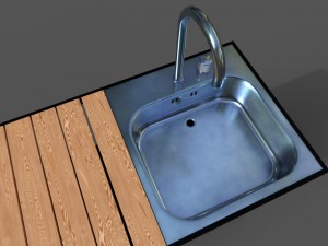 garden kitchen sink 3D Model