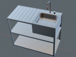garden kitchen sink 3D Model