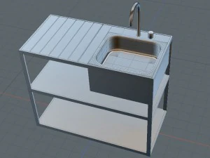 garden kitchen sink 3D Model