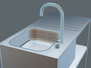 garden kitchen sink 3D Model
