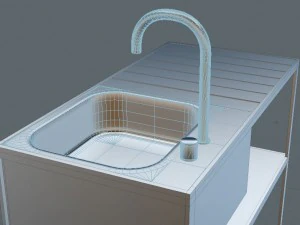 garden kitchen sink 3D Model