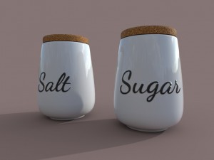 kitchen containers for coffee - tea - sugar - salt 3D मॉडल