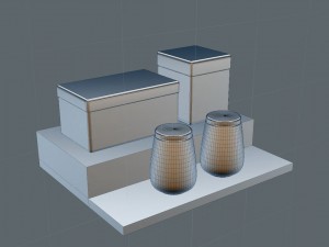kitchen containers for coffee - tea - sugar - salt 3D मॉडल