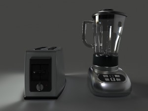 toaster and blender 3D Model