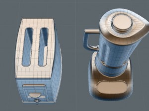 toaster and blender 3D 模型