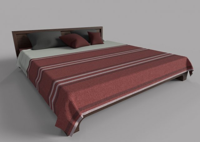 ethnic bed Modelo 3D .c4d .max .obj .3ds .fbx .stl .blend 