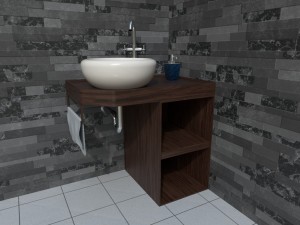 ethnic sink cabinet Modelo 3D